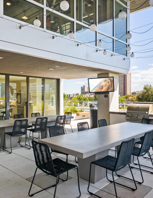 Radiant Apartments beer garden in Denver